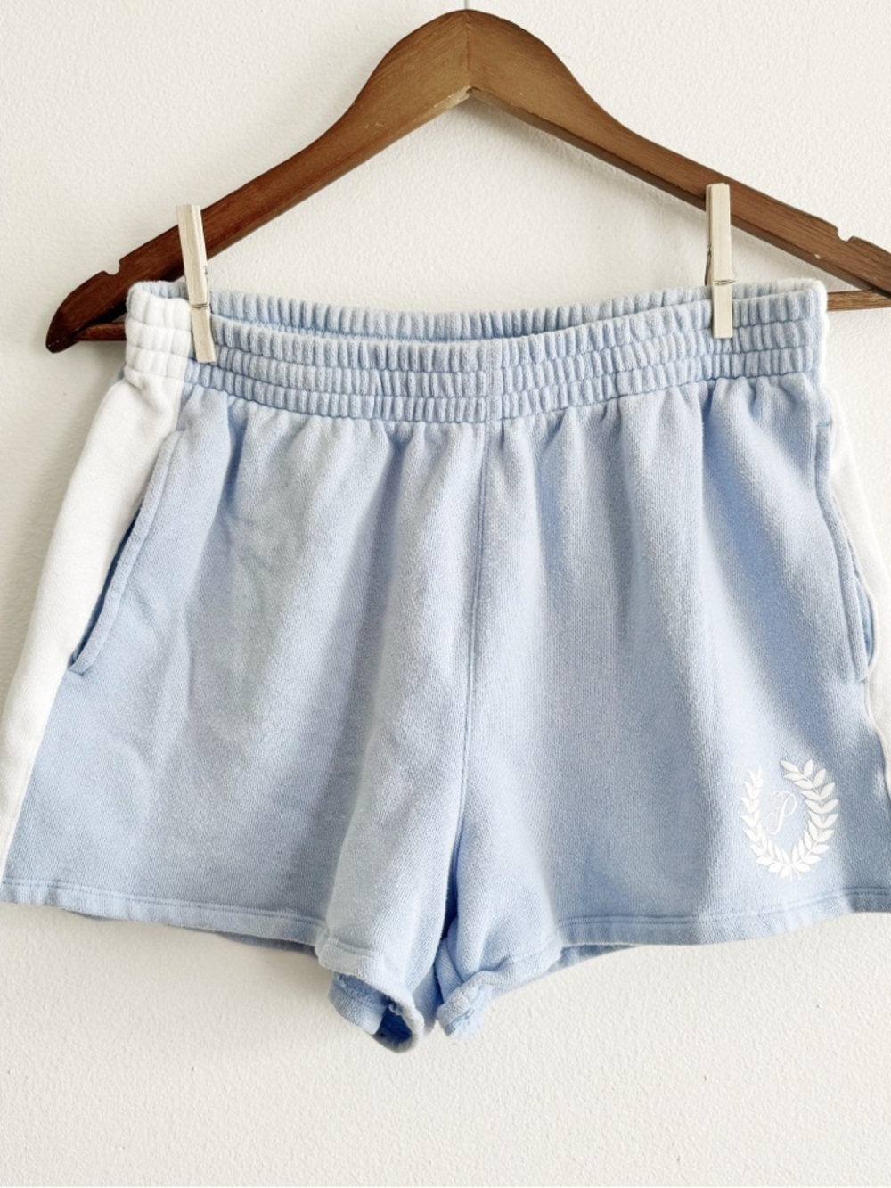 Victoria's Secret PINK Pale Blue Terry Athletic Shorts medium